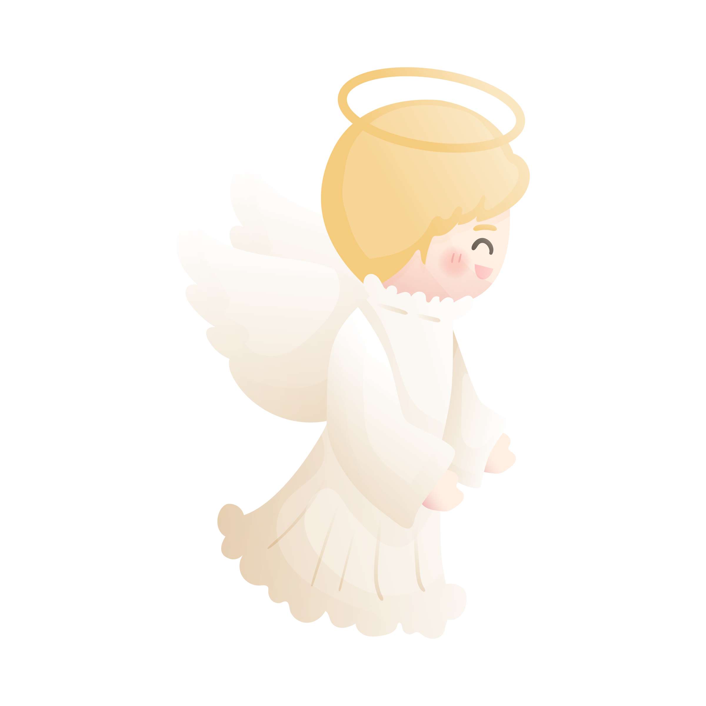 Anjo Pequeno De Desenho Animado Celestial Png Grátis Para Baixar