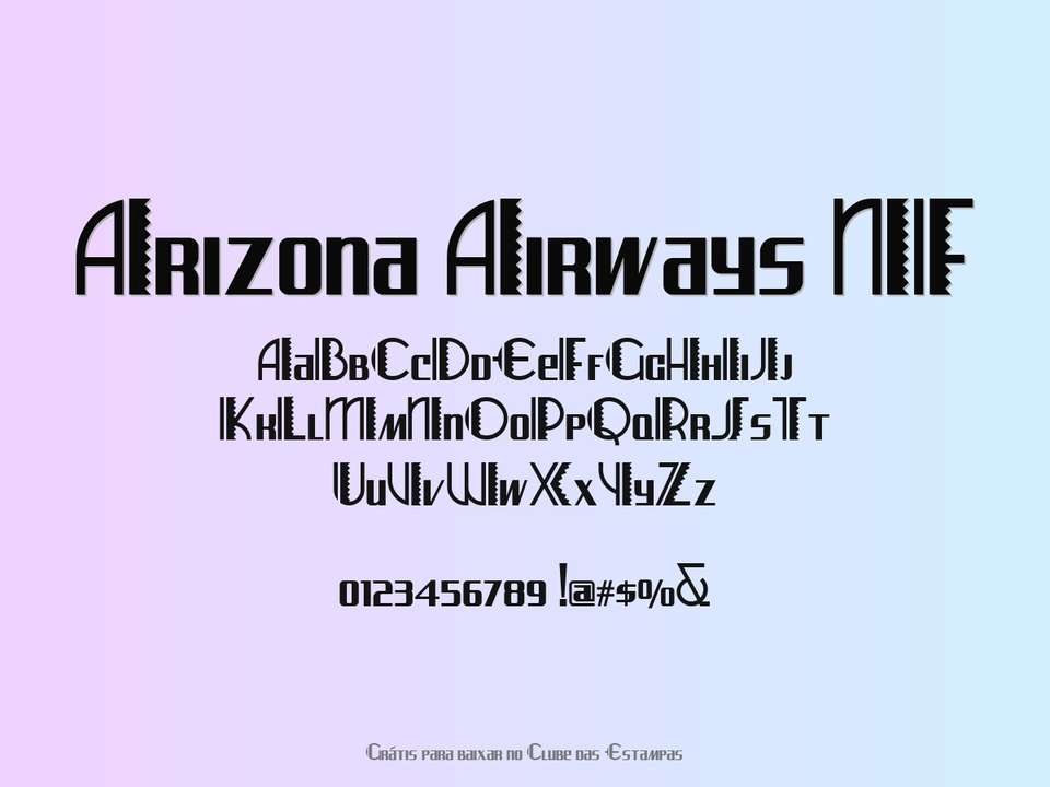 Fonte Arizona Airways Nf Grátis Para Baixar