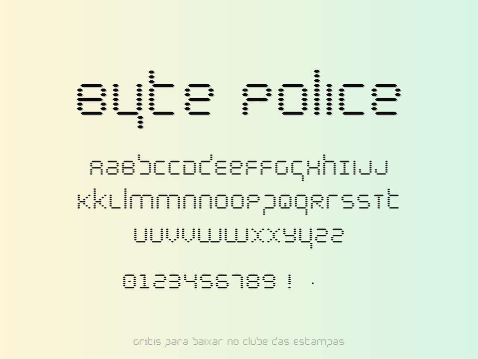 Fonte Byte Police Grátis Para Baixar