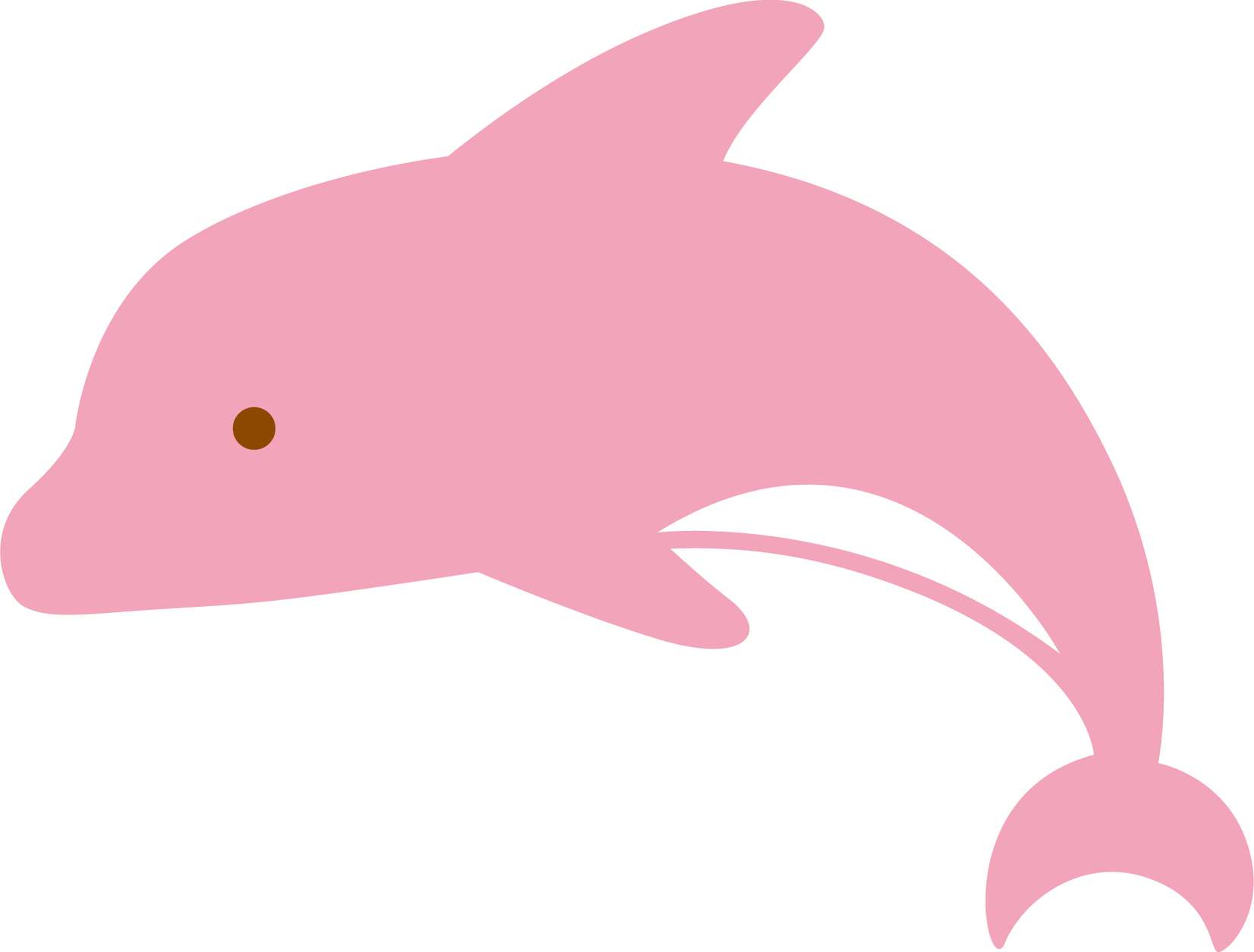 Golfinho Estilizado Cor Rosa Animais Png Grátis Para Baixar