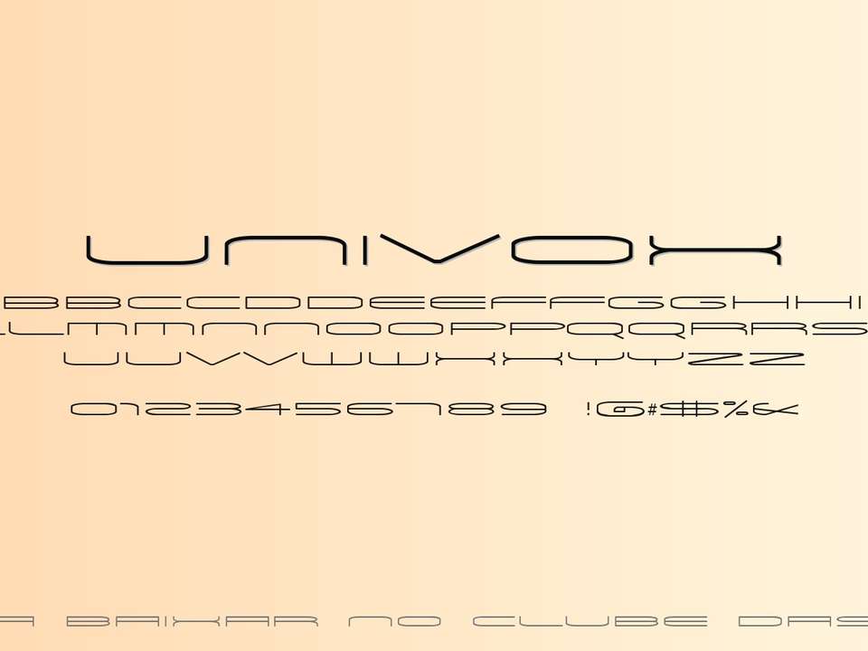 Fonte Univox Grátis Para Baixar