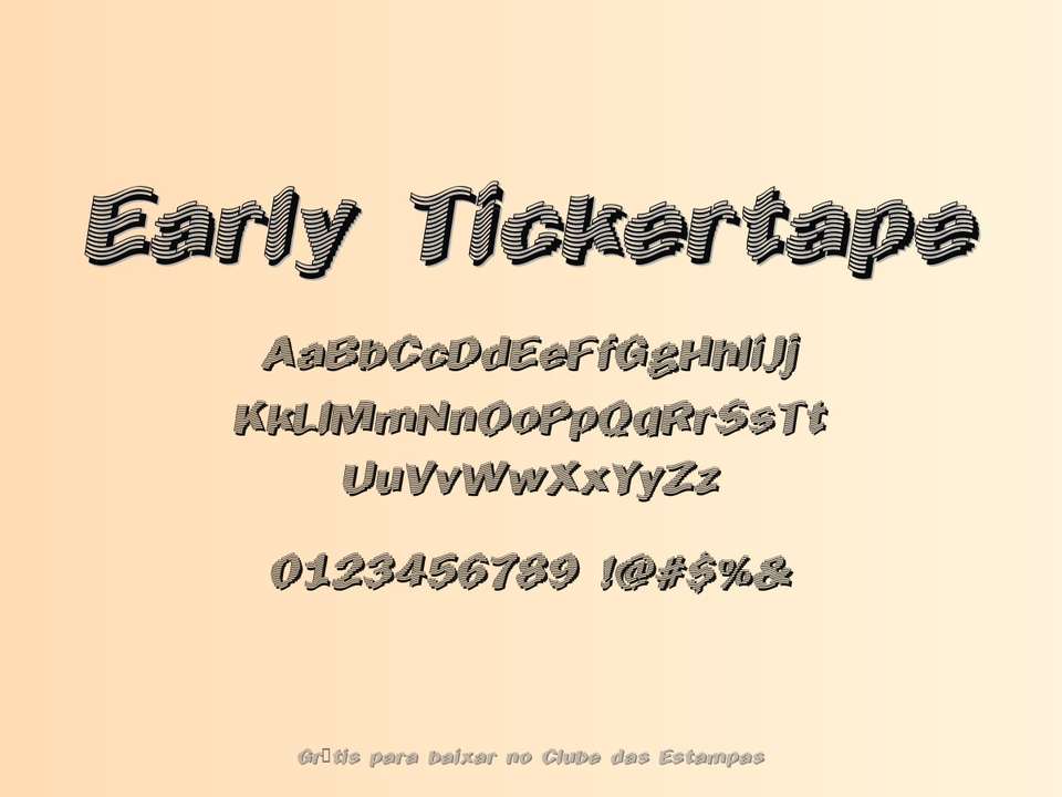 Fonte Early Tickertape Grátis Para Baixar