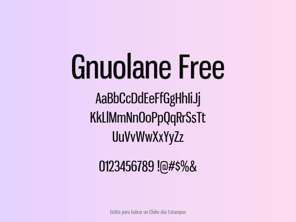 Fonte Gnuolane Free Grátis Para Baixar