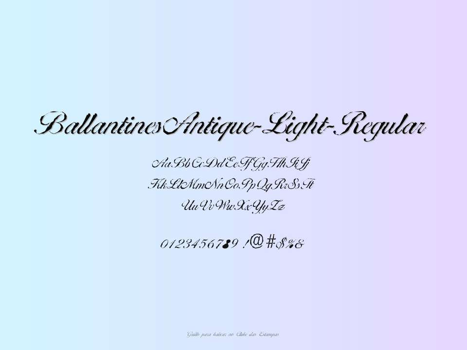 Fonte Ballantinesantique Light Regular Grátis Para Baixar