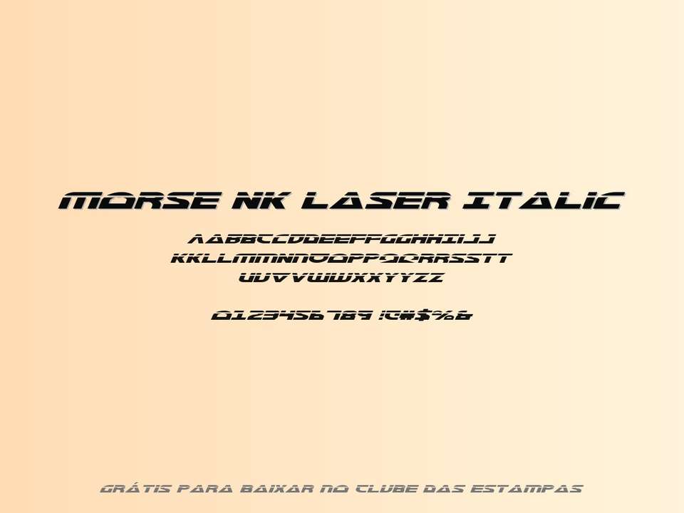 Fonte Morse Nk Laser Italic Grátis Para Baixar
