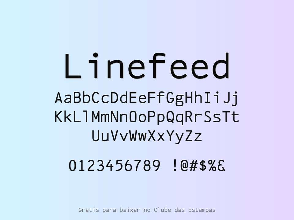Fonte Linefeed Grátis Para Baixar