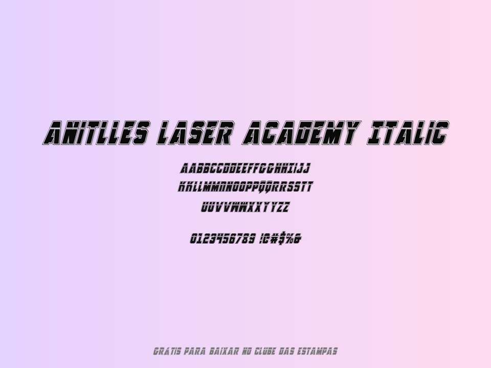 Fonte Anitlles Laser Academy Italic Grátis Para Baixar