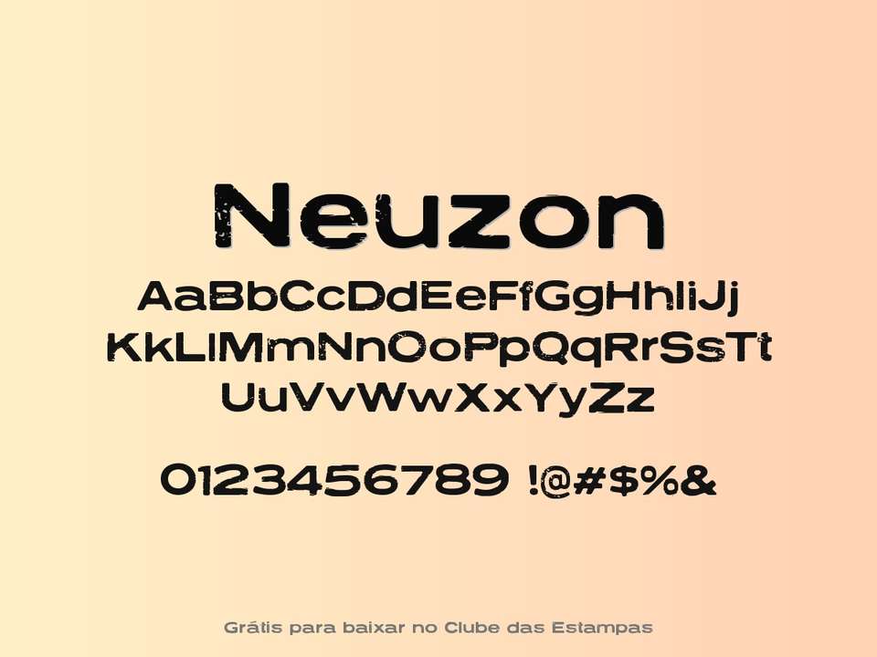 Fonte Neuzon Grátis Para Baixar