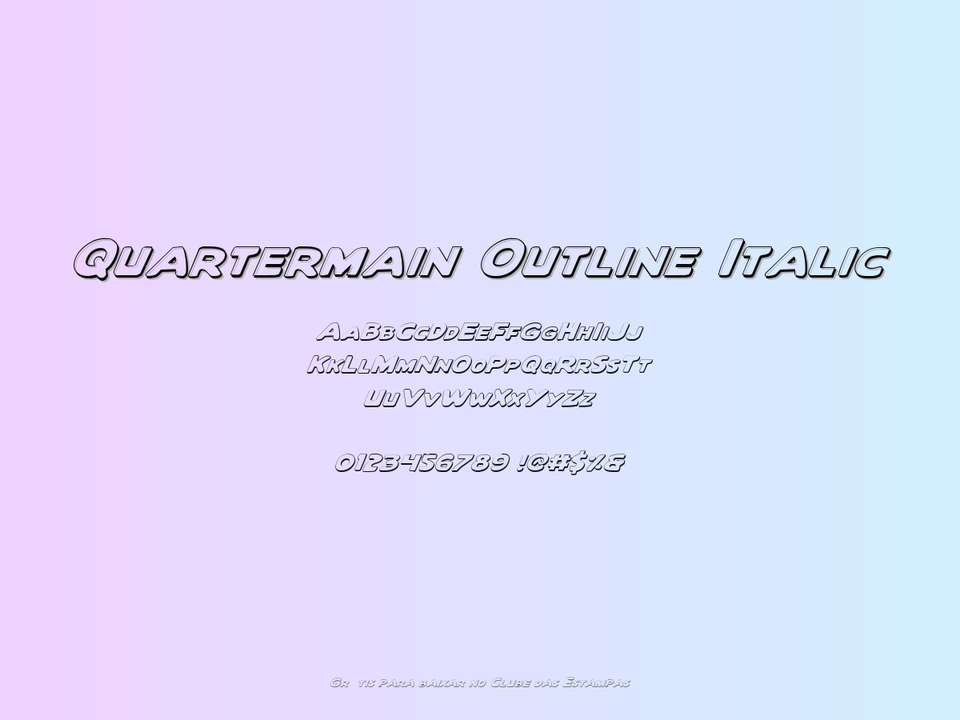 Fonte Quartermain Outline Italic Grátis Para Baixar