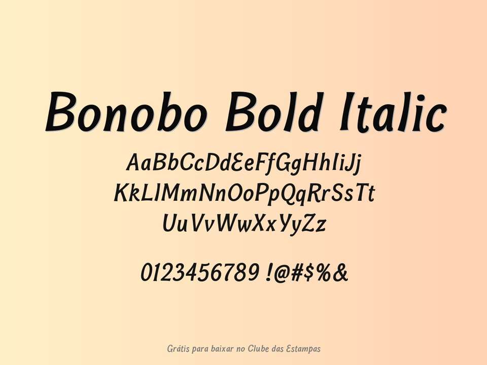 Fonte Bonobo Bold Italic Grátis Para Baixar