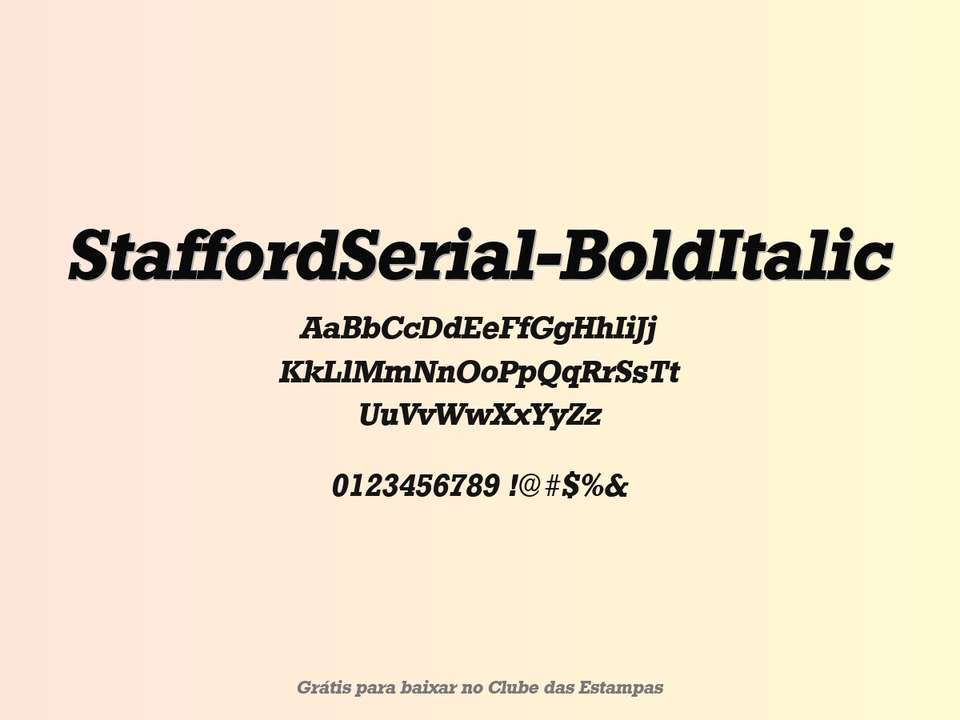 Fonte Staffordserial Bolditalic Grátis Para Baixar
