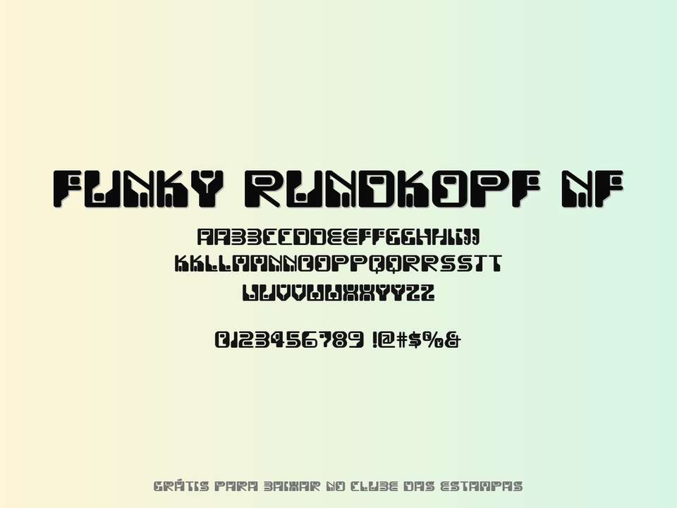 Fonte Funky Rundkopf Nf Grátis Para Baixar