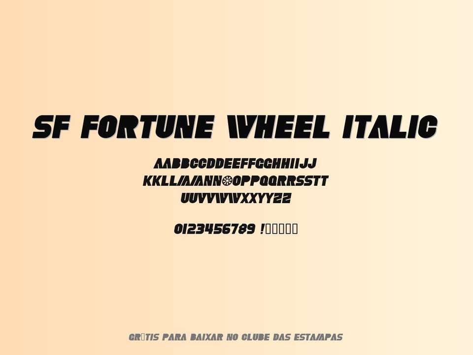 Fonte Sf Fortune Wheel Italic Grátis Para Baixar