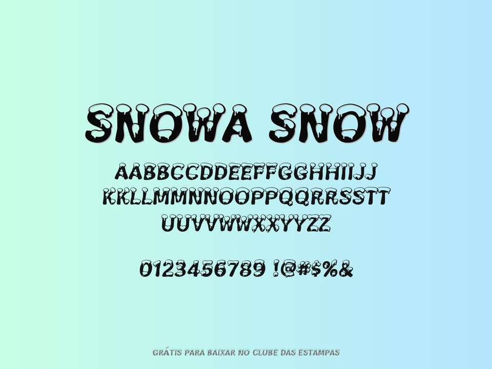 Fonte Snowa Snow Grátis Para Baixar