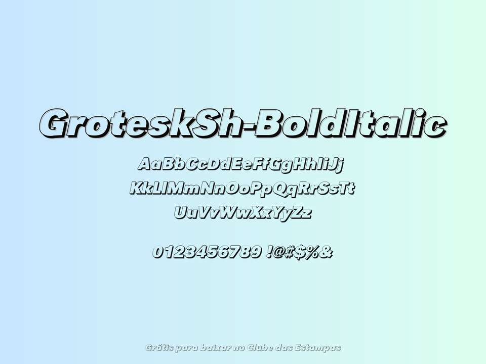 Fonte Grotesksh Bolditalic Grátis Para Baixar