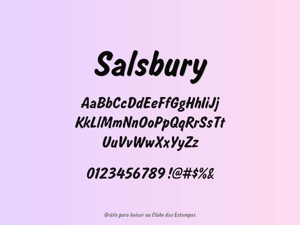 Fonte Salsbury Grátis Para Baixar