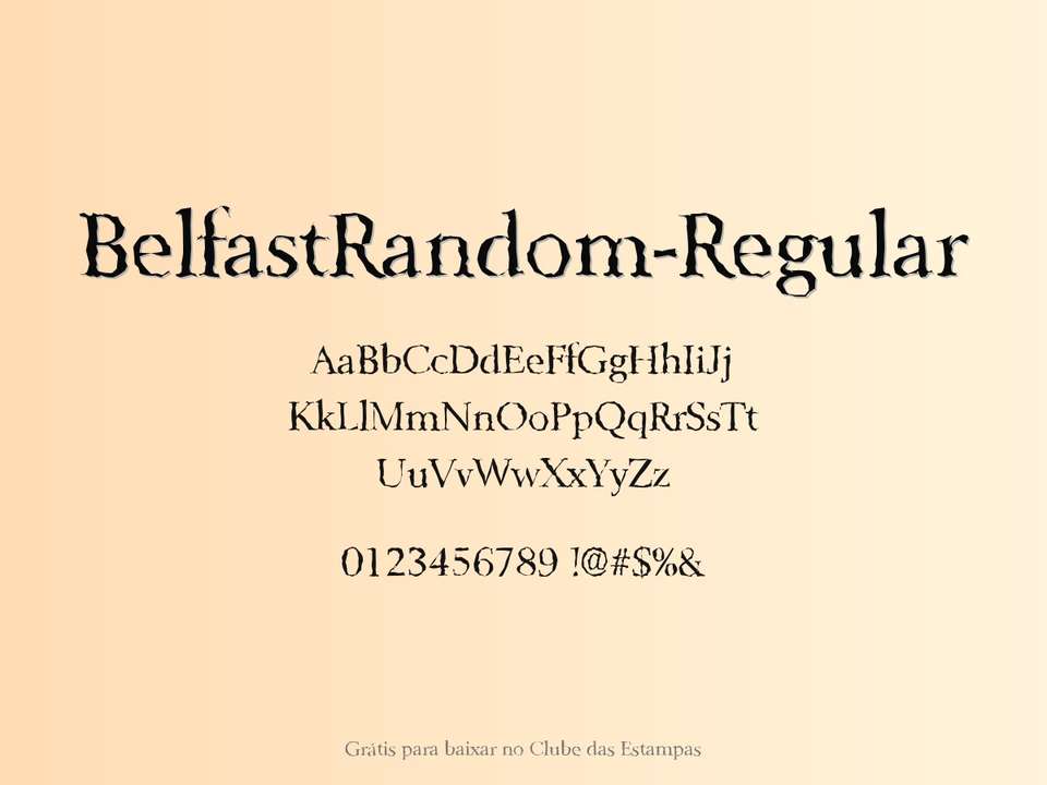 Fonte Belfastrandom Regular Grátis Para Baixar