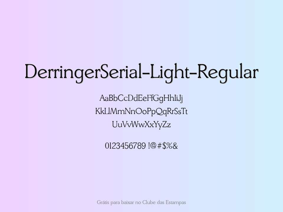 Fonte Derringerserial Light Regular Grátis Para Baixar