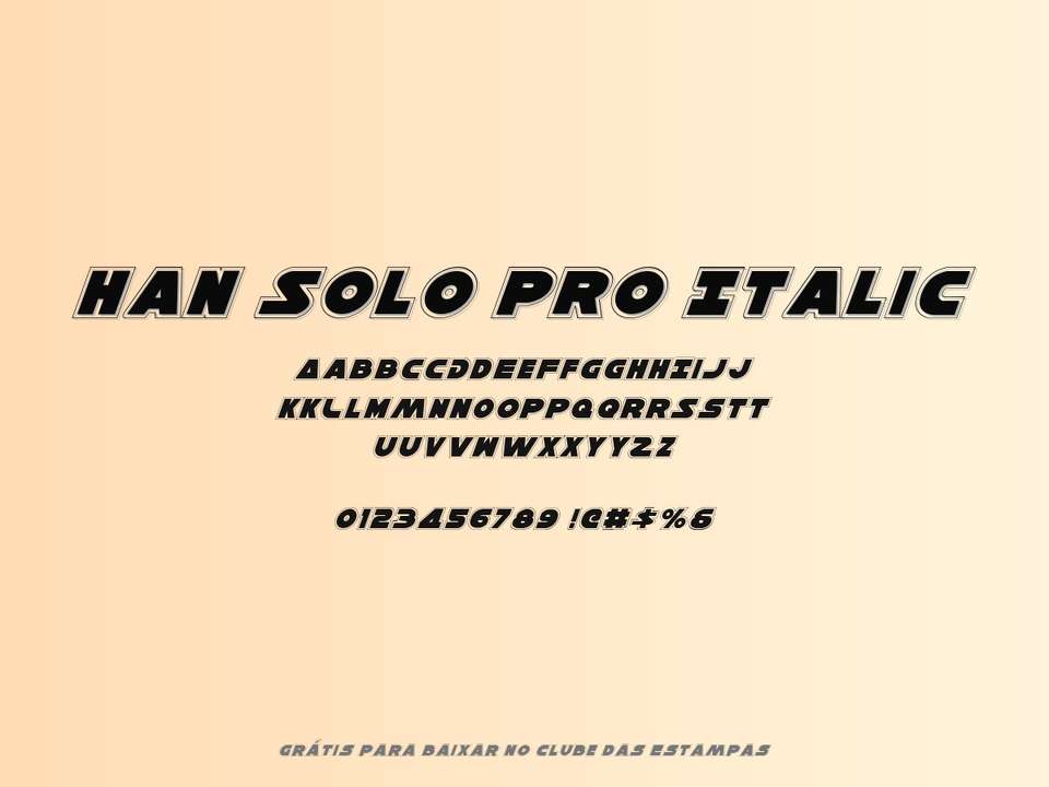 Fonte Han Solo Pro Italic Grátis Para Baixar