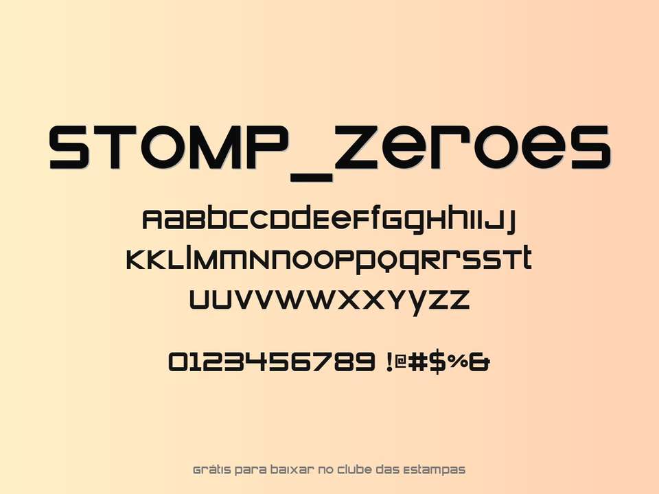 Fonte Stomp Zeroes Grátis Para Baixar