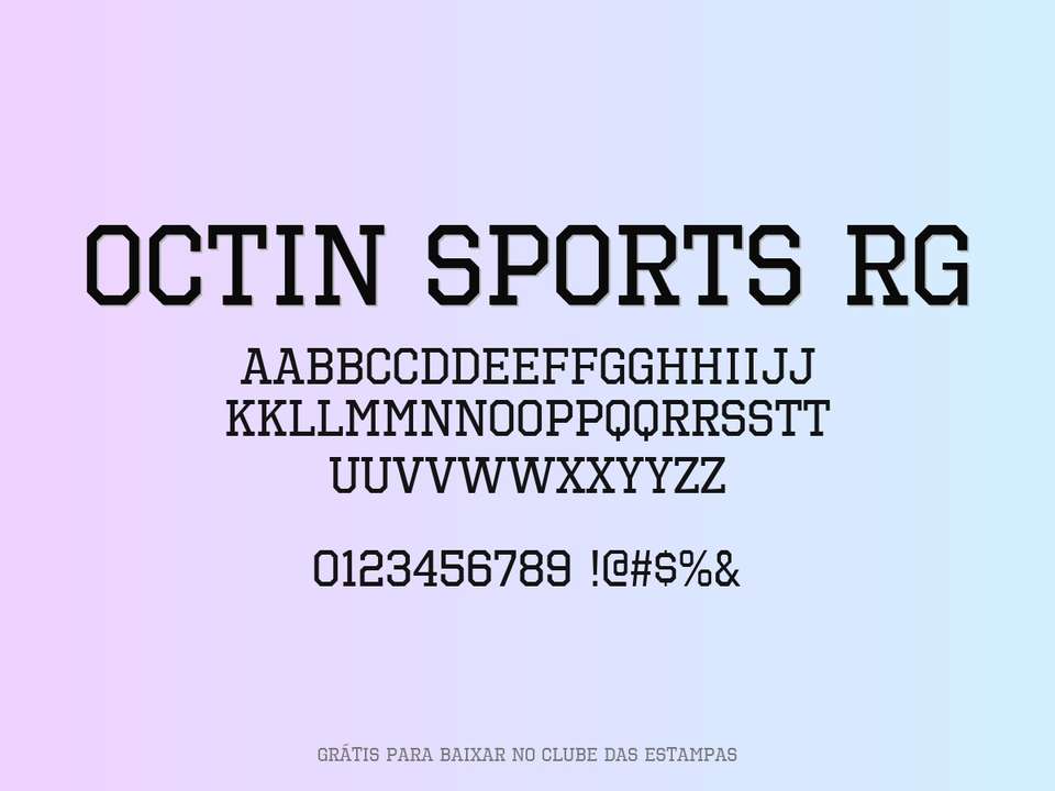 Fonte Octin Sports Rg Grátis Para Baixar