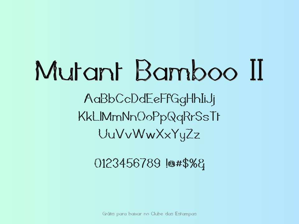 Fonte Mutant Bamboo Ii Grátis Para Baixar