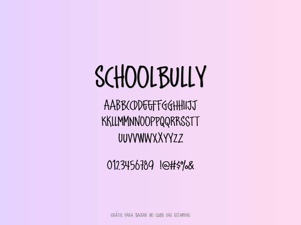Fonte Schoolbully Grátis Para Baixar