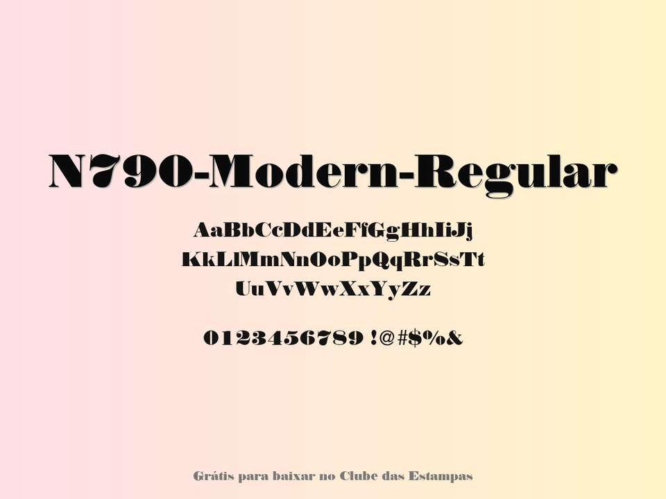 Fonte N790 Modern Regular Grátis Para Baixar