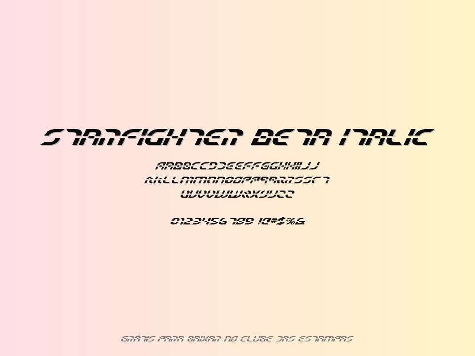 Fonte Starfighter Beta Italic Grátis Para Baixar
