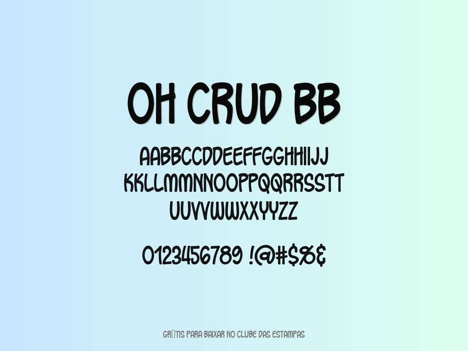 Fonte Oh Crud Bb Grátis Para Baixar