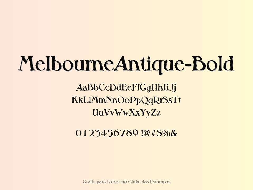 Fonte Melbourneantique Bold Grátis Para Baixar