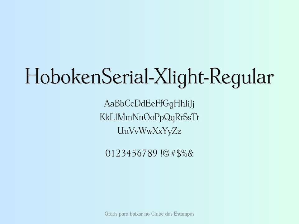 Fonte Hobokenserial Xlight Regular Grátis Para Baixar