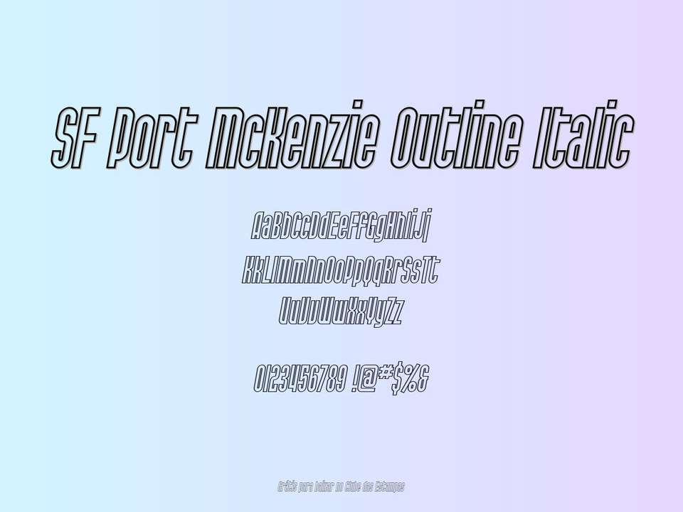 Fonte Sf Port Mckenzie Outline Italic Grátis Para Baixar