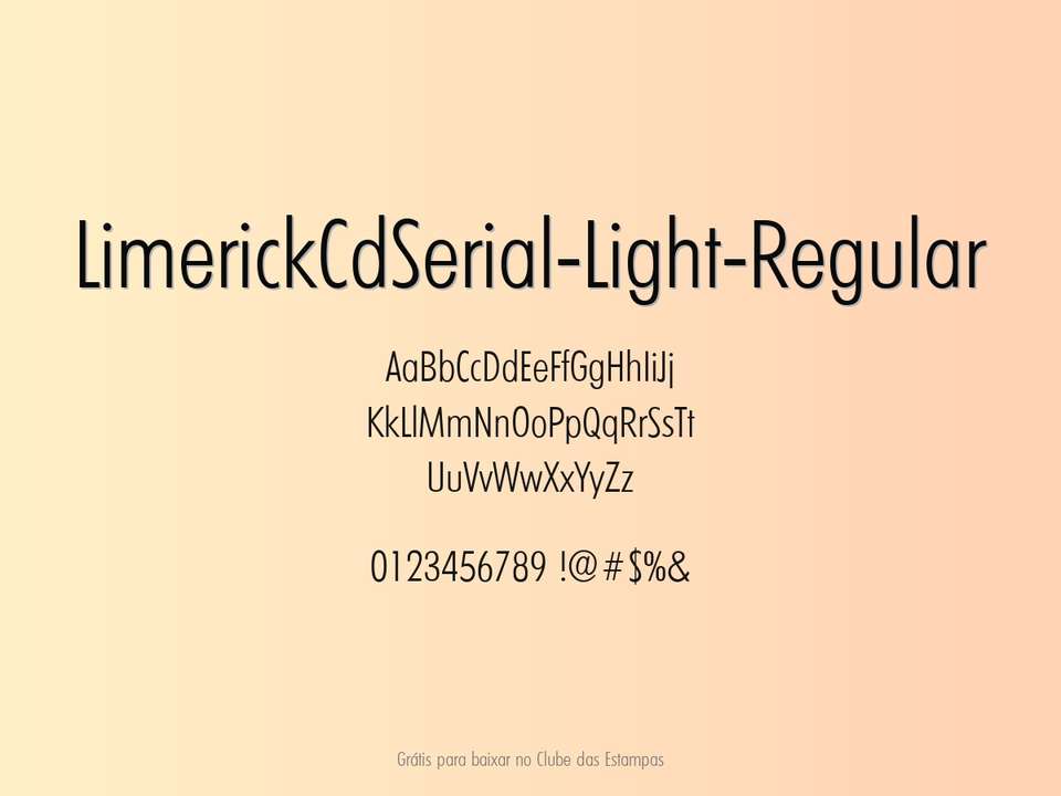 Fonte Limerickcdserial Light Regular Grátis Para Baixar