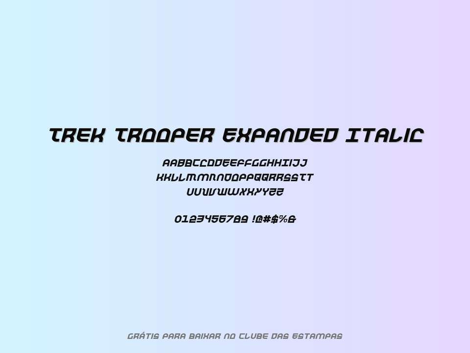 Fonte Trek Trooper Expanded Italic Grátis Para Baixar