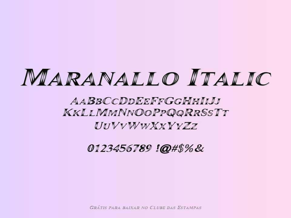 Fonte Maranallo Italic Grátis Para Baixar