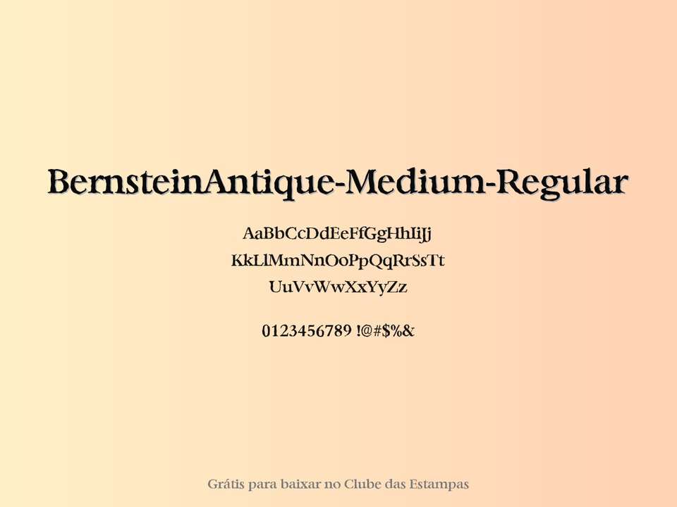Fonte Bernsteinantique Medium Regular Grátis Para Baixar