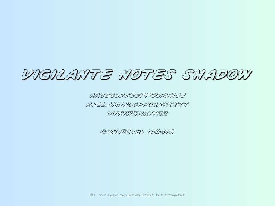 Fonte Vigilante Notes Shadow Grátis Para Baixar