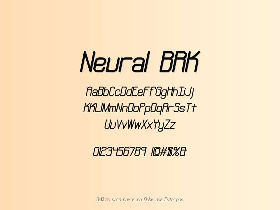Fonte Neural Brk Grátis Para Baixar