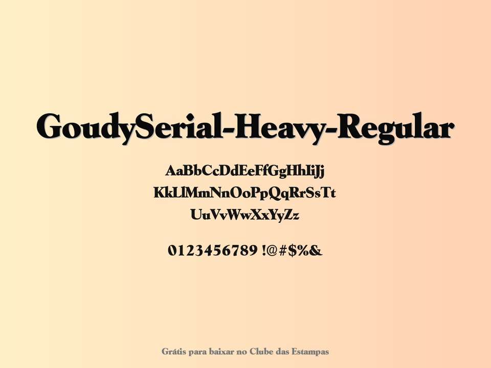 Fonte Goudyserial Heavy Regular Grátis Para Baixar