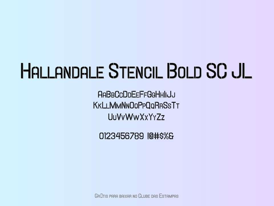 Fonte Hallandale Stencil Bold Sc Jl Grátis Para Baixar
