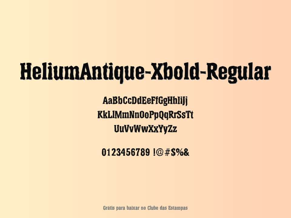 Fonte Heliumantique Xbold Regular Grátis Para Baixar