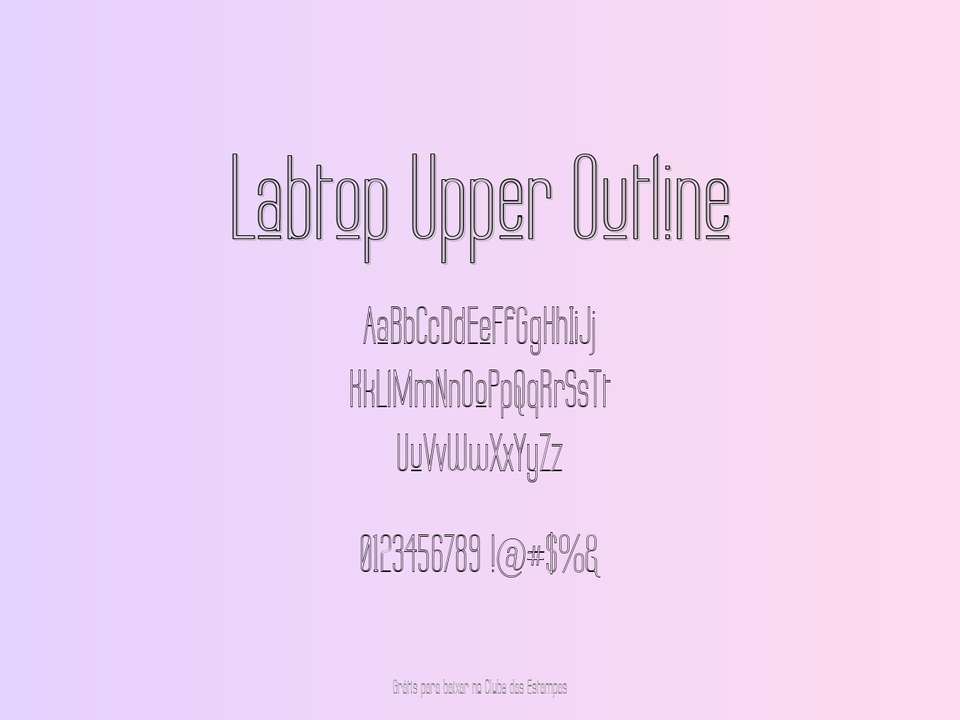 Fonte Labtop Upper Outline Grátis Para Baixar