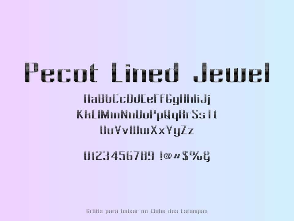 Fonte Pecot Lined Jewel Grátis Para Baixar