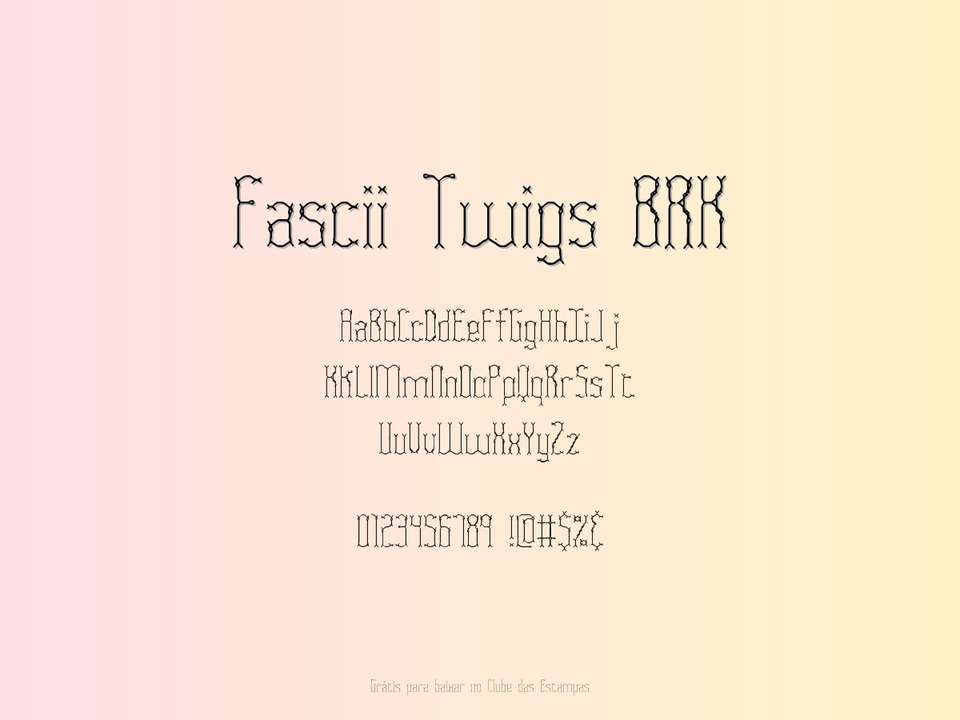 Fonte Fascii Twigs Brk Grátis Para Baixar