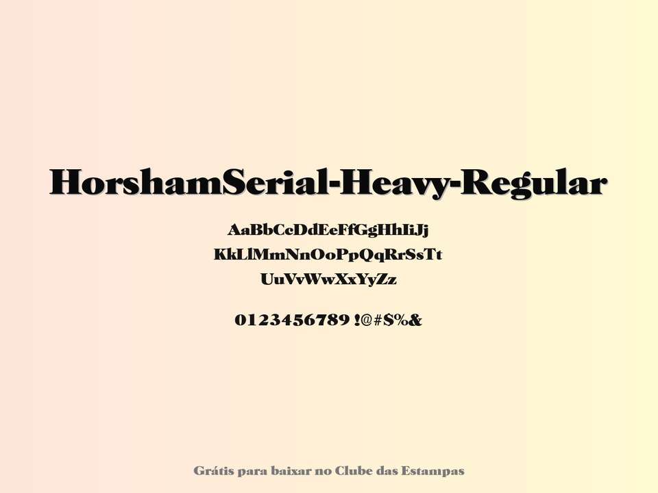 Fonte Horshamserial Heavy Regular Grátis Para Baixar