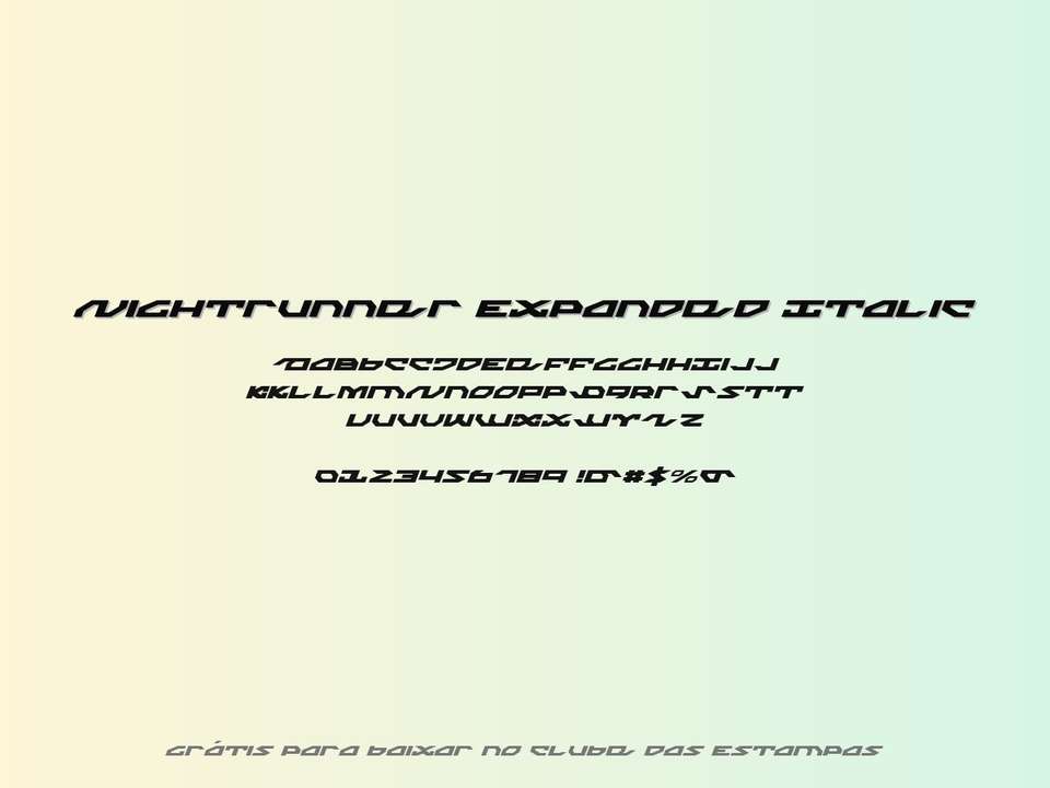 Fonte Nightrunner Expanded Italic Grátis Para Baixar