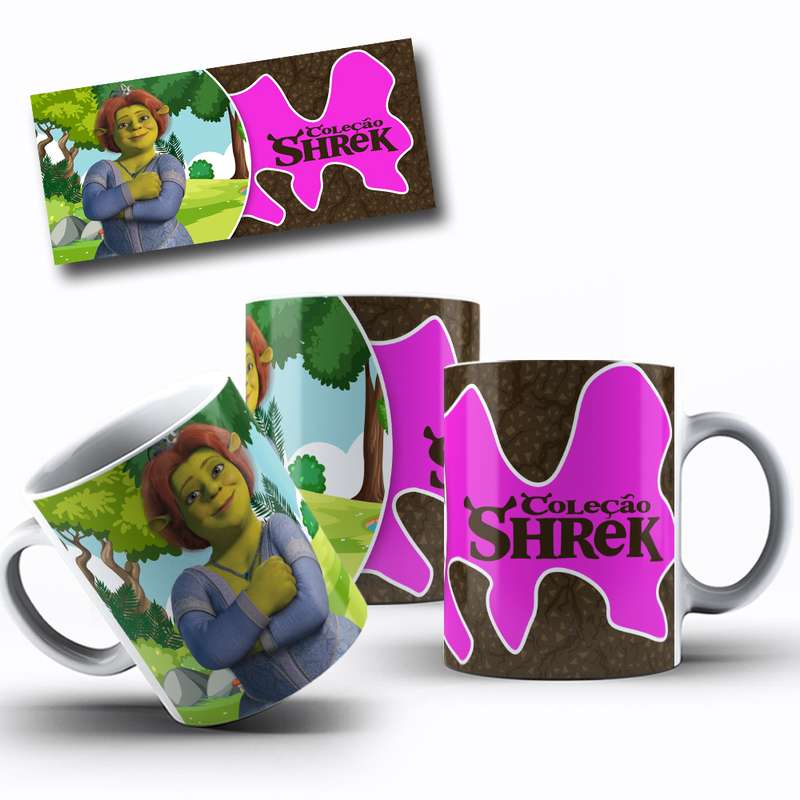 Arte Para Caneca Shrek Personagem Serie Cartoon 6