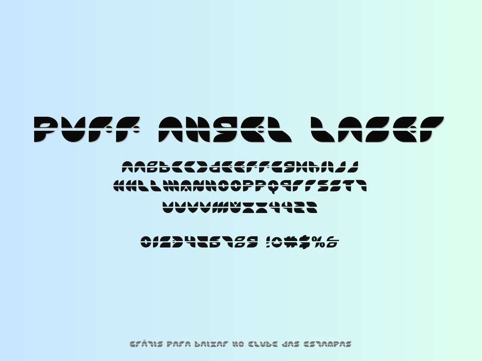 Fonte Puff Angel Laser Grátis Para Baixar