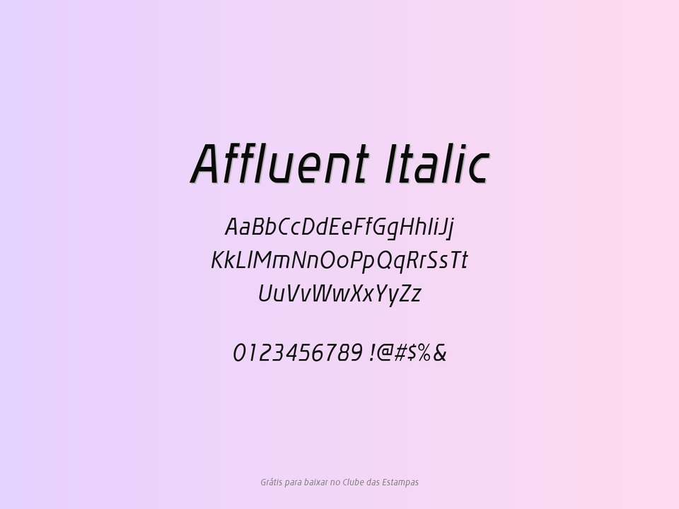Fonte Affluent Italic Grátis Para Baixar